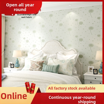 Sienas audums | Non-woven Jacquard audums; Dandelion raksts, pastoralais stils, mūsdienīga vienkāršība; Jacquard virsma