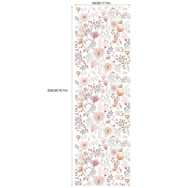 Savarankiškai klijuojama PVC tapetė svetainei su gėlių raštu, be siūlių, nuimama, matinė tekstūra