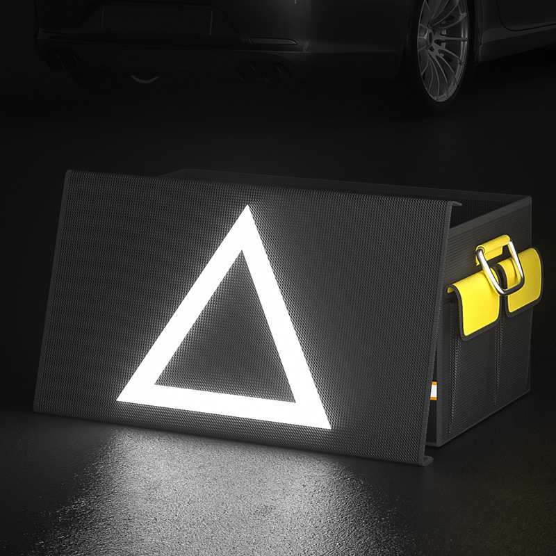 Kutija za skladištenje u prtljažniku automobila, sklopiva i vodootporna, s držalom, moguć ispis logotipa, od 1680D Oxford tkanine s PP pregradom