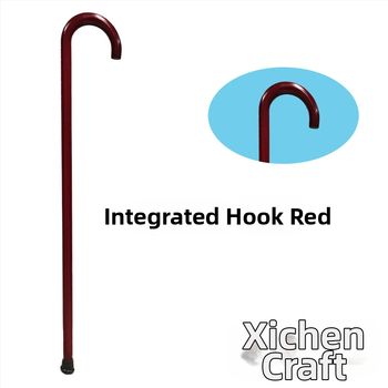 Ξύλινο μπαστούνι με γάντζο για ηλικιωμένους, κινεζικού στυλ, μάρκα Happy morning