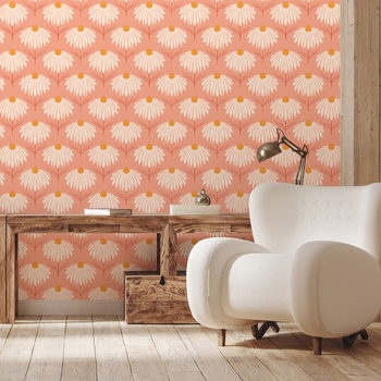 PVC τοιχοκόλλητο – φλοράλ χρυσάνθεμο με αφηρημένο μοτίβο σε ρίγες – αδιάβροχο, ανθεκτικό στην υγρασία, κατά της βρωμιάς, κατά της μούχλας – διακοσμητικό επίπεδο αυτοκόλλητο τοίχου για σαλόνι, υπνοδωμάτιο, μελέτη, κουζίνα, είσοδο