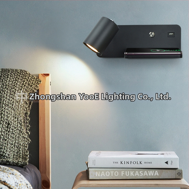 Λαμπτήρας τοίχου Yooe με αλουμινένιο κάλυμμα, μεταλλικό σώμα, LED, 220V, GU10 5W