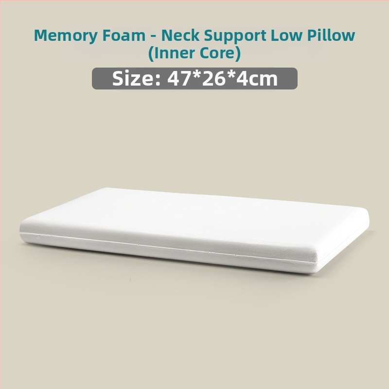 Възглавница memory cotton ултра тънка, нисък профил, правоъгълна, подходяща за деца и възрастни, с възможност за персонализиране