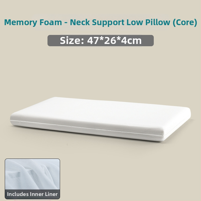 Възглавница memory cotton ултра тънка, нисък профил, правоъгълна, подходяща за деца и възрастни, с възможност за персонализиране