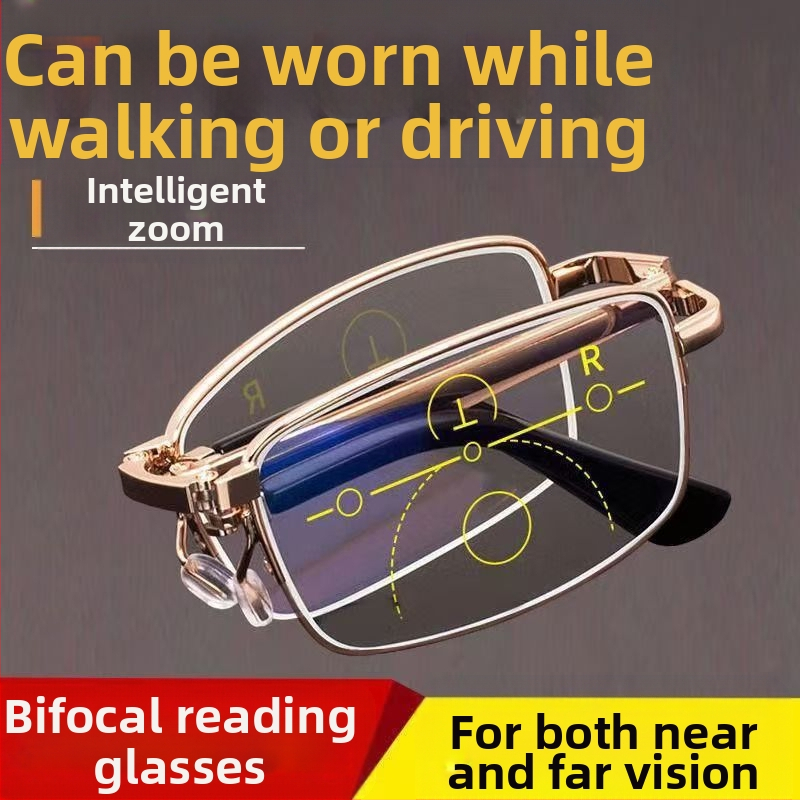 Skaitymo akiniai su mėlynosios šviesos apsauga, daugiafokalinės lęšiai, UV apsauga, tolumoje ir arti matymui, anti nuovargis