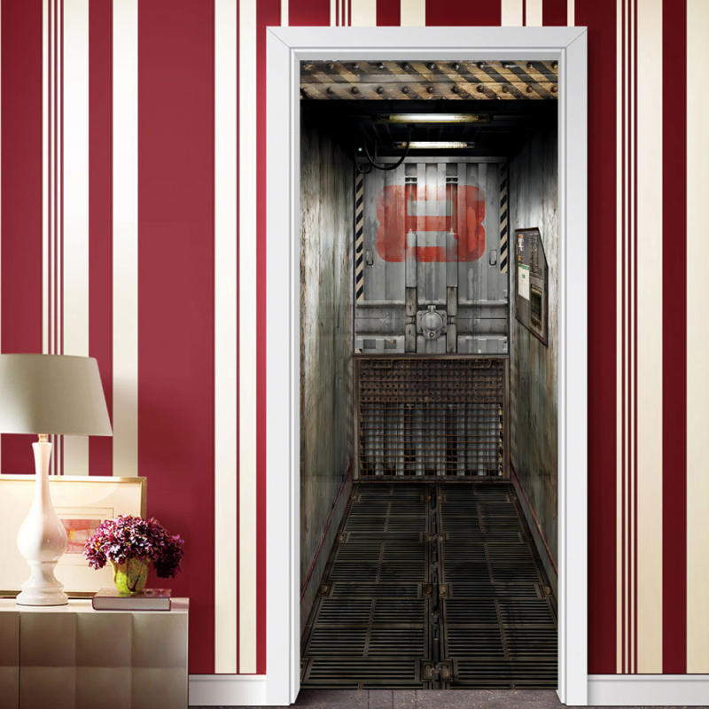 Sticker decorativ de perete din PVC, rezistent la apă și la ulei, efect 3D, modele abstracte și desen animat, 2 panouri, stil plat, pentru living, dormitor, birou, bucătărie și baie