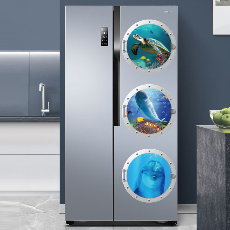 PVC naljepnica za zid, JS-N serija, motiv morskog života s morskom kornjačom i kitom, za dnevni boravak ili spavaću sobu, moderni minimalistički stil