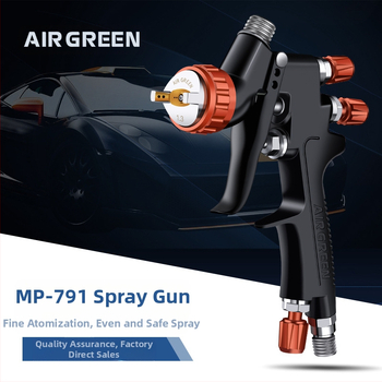 Topcoat smidzināšanas pistole ar augšējo tvertni, augsta atomizācija, piemērots automobiļiem, mēbelēm un kuģiem, smidzināšanas attālums 200 mm