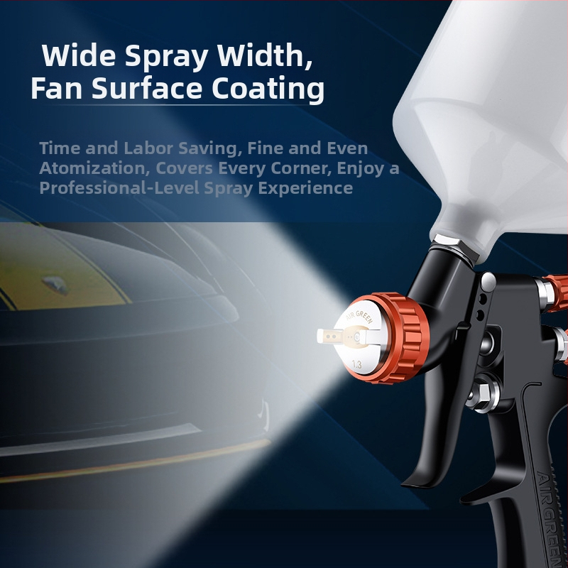 Пистолет за покритие Topcoat с горен резервоар, висока атомизация, за автомобили, мебели и кораби, разстояние на пръскане 200 мм