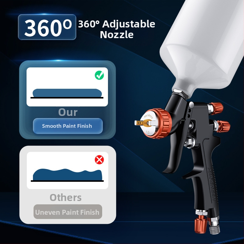 Пистолет за покритие Topcoat с горен резервоар, висока атомизация, за автомобили, мебели и кораби, разстояние на пръскане 200 мм