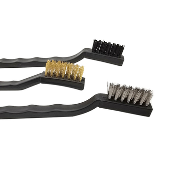 Set žičanih četkica: bakrena, najlon i nehrđajući čelik za uklanjanje hrđe i čišćenje spojeva u okvirima