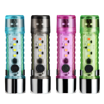 LED мини фенер с ключодържател за къмпинг, водоустойчив, LED+COB, обхват 10–15 м, време на светене 3 ч, капацитет на батерията 400 mAh