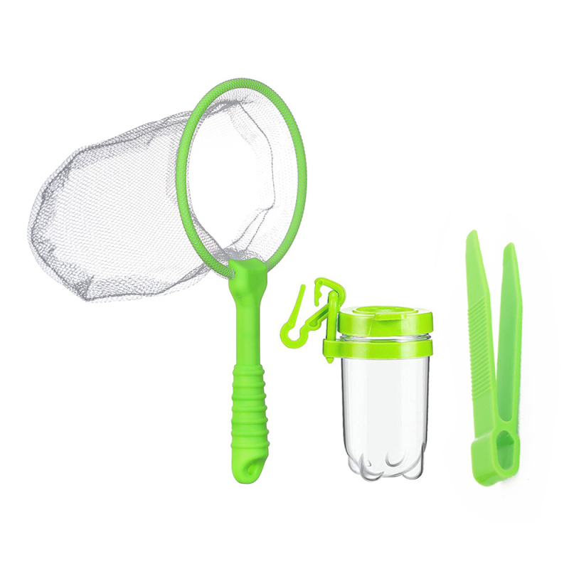 Bērnu ārā zinātnes eksperimentu komplekts: kukaiņu notveršanas tīkls, novērošanas pudele un pincetes • Plastmasa • Paredzēts 4–6 gadu vecumam • Veicina interesi par zinātni (Plastmasa • 4–6 gadi • kukaiņu notveršanas tīkl, novērošanas pudele, pincetes)