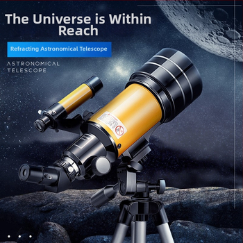 AZM30070M monokuliarinis astronominis teleskopas, 150× didinimas, matymo laukas 1,91°, išėjimo vyzdžio skersmuo 70 mm