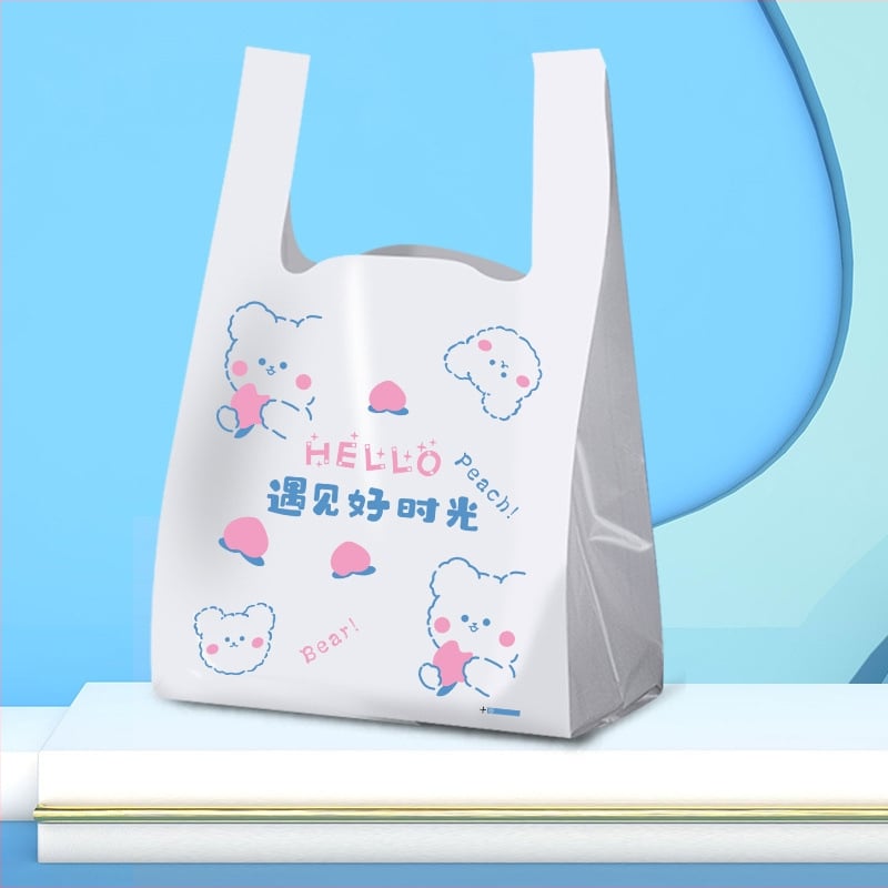 Vienkartinė plastikinė pakuotė su petnešėle tiekimui | Ganruan PE, gyvūnų raštas, Pavasaris 2024