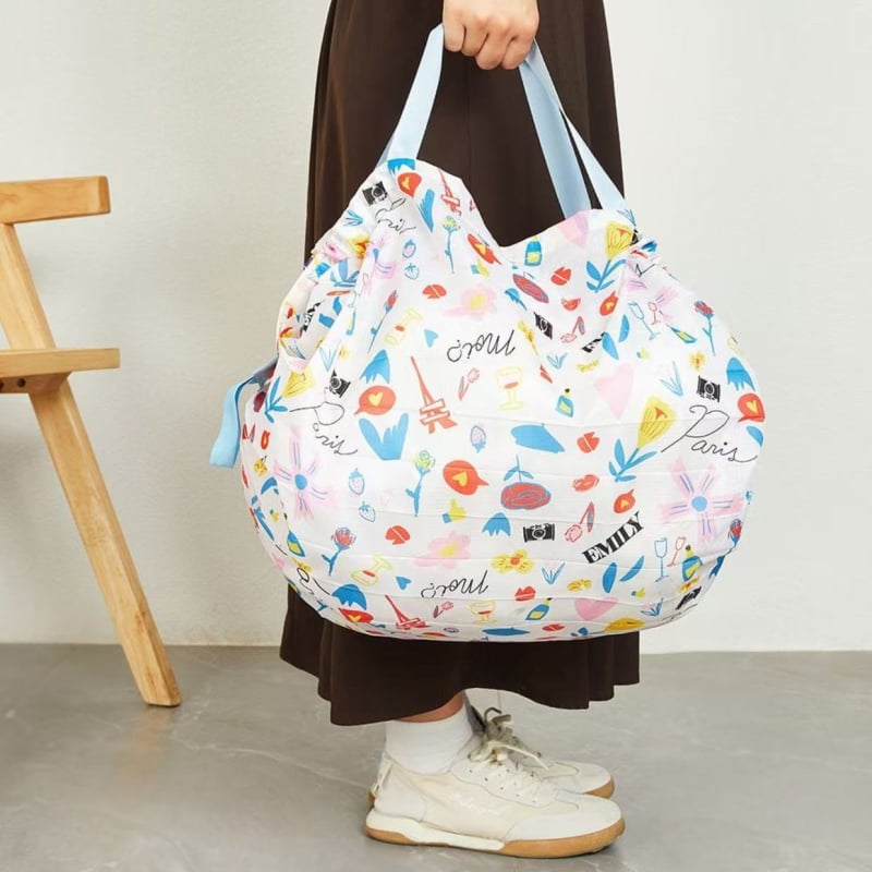 Poliesterinė sulankstoma pirkinių tašė, ekologiška, lengva, nešiojama, su logotipo spausdinimo galimybe