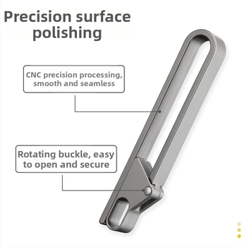 Titano lydinio automobilio raktų pakabukas su diržo sagtimi – lengvas, apsaugo nuo pametimo, šiuolaikiškas stilius