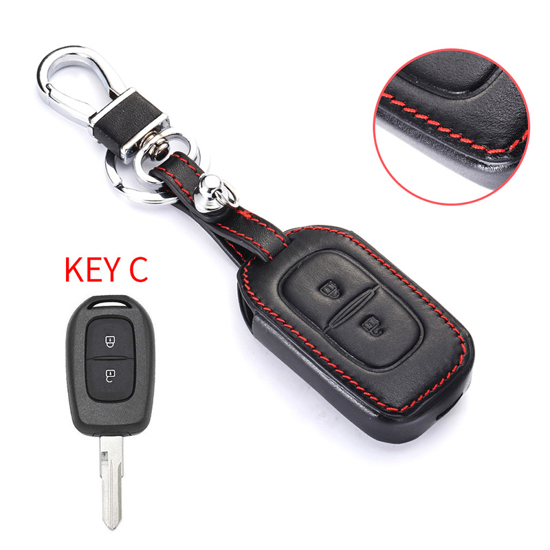 Renault Classic kućište ključa od kože bivola, jednostavan stil, licencirana privatna etiketa