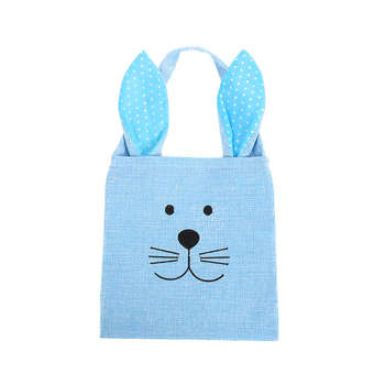 Чанта с ушички на зайче за Великден, симпатична платнена чанта