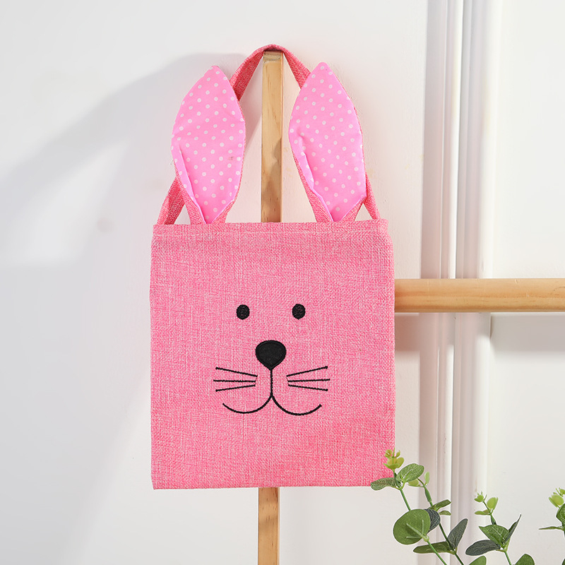 Torba s ušima zeca za Uskrs, sladak tkaninski dizajn