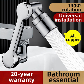 Daugiafunkcinis mechaninis čiaupo išplėtėjas su pasukamu jungtimi, keraminio vožtuvo šerdimi, vieno sujungimo, tinkamas praustuvėi, modelis DY-robotic arm universal faucet 03