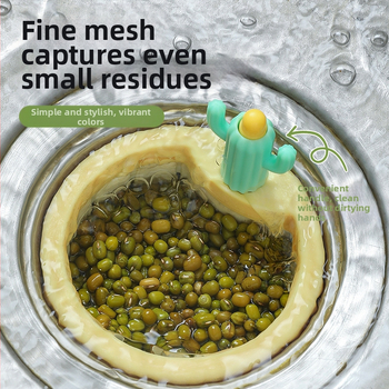 Кухненска филтърна кошничка за мивка с дизайн на кактус — пластмаса, произход Yiwu, модерен минималистичен стил, пускане лято 2024