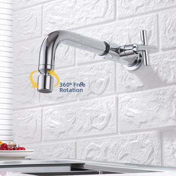 Įmontuojamas į sieną virtuvės čiaupas, varinis korpusas, keramikinis kartridžas, G1/2 jungtys, darbinė temperatūra 1–80°C