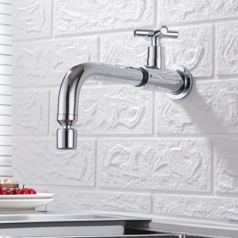 Įmontuojamas į sieną virtuvės čiaupas, varinis korpusas, keramikinis kartridžas, G1/2 jungtys, darbinė temperatūra 1–80°C