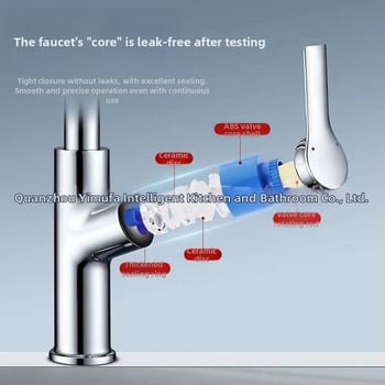 YLF-012 Keramički jedra miješajući ventil za vruću/hladnu vodu – za kuhinju i umivaonik, max. 99°C, 180° okretaj
