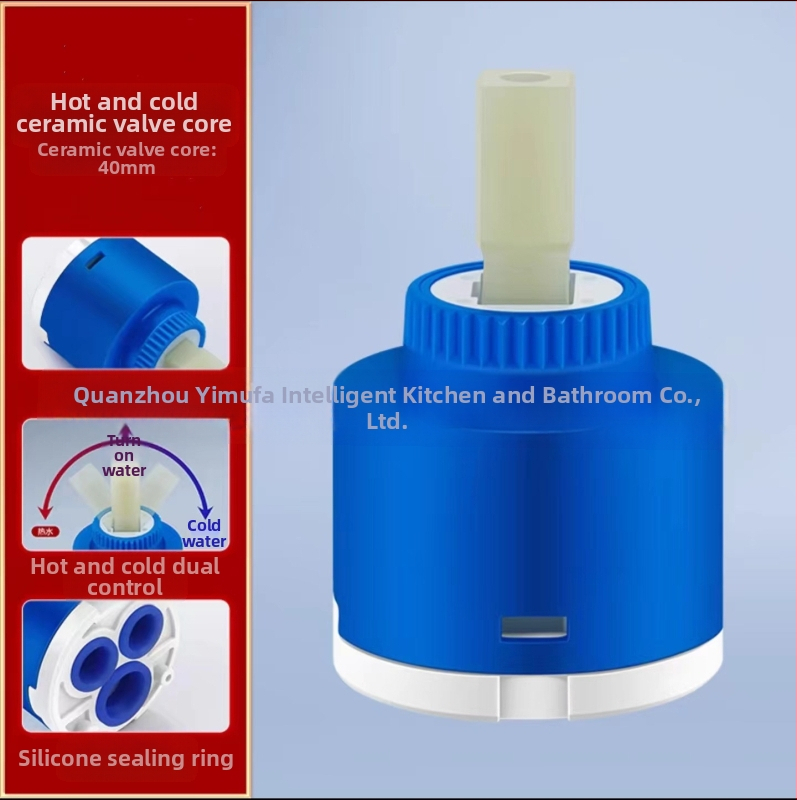 YLF-012 Keramički jedra miješajući ventil za vruću/hladnu vodu – za kuhinju i umivaonik, max. 99°C, 180° okretaj