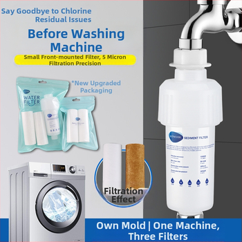 Vandens valymo filtro elemento su PP medvilne, išankstinis filtras, trijų branduolių korpusas