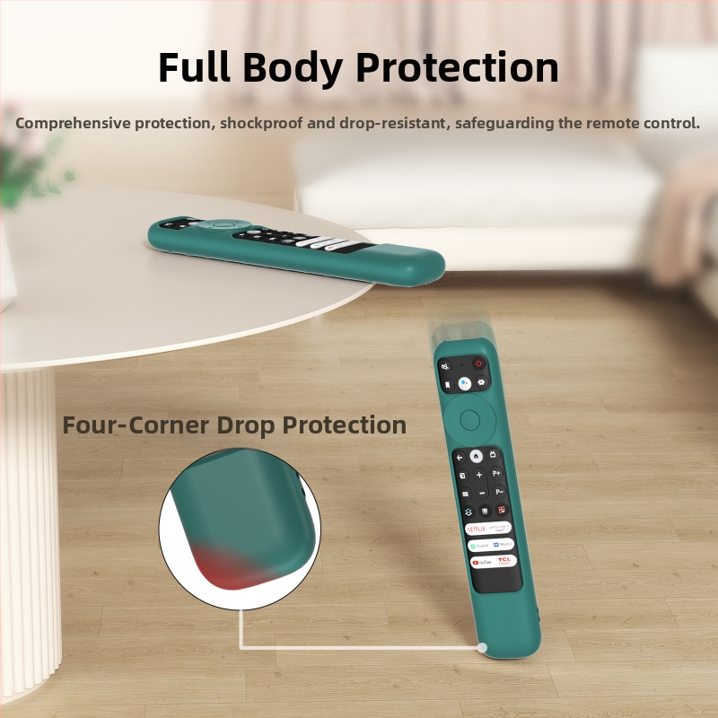 Силиконов калъф за дистанционно TCL RC902 – антиплъзгащ твил, водоустойчив, OEM обработка