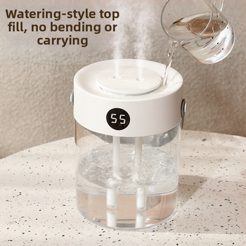 USB maitinamas drėkintuvas, dvi purškimo angos, 2,6–4,0 L talpa, tinka patalpoms iki 10 m², modelis T20