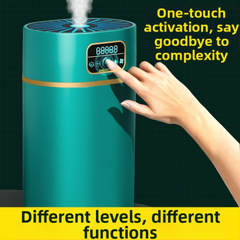 Tylius drėkintuvas su aromaterapija ir neigiamais jonais; vandens bakas 0,5–1 L; daugiau nei 3 rūko išėjimai; tinkamas plotui iki 10 m²; maitinimas sausais baterijomis