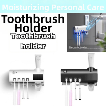 Dantų šepetėlių laikiklis su UV sterilizacija, sieninis tvirtinimas, ABS medžiaga, logotipo galimybė