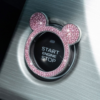 Δακτυλίδι διακόσμησης για κουμπί ένα-πάτημα εκκίνησης αυτοκινήτου — κράμα ψευδάργύρου + μαλακό κεραμικό + Rhinestones κρύσταλλα, προσαρμογή, συμβατό με όλους τους κυλίνδρους, ιδιωτική ετικέτα διαθέσιμη