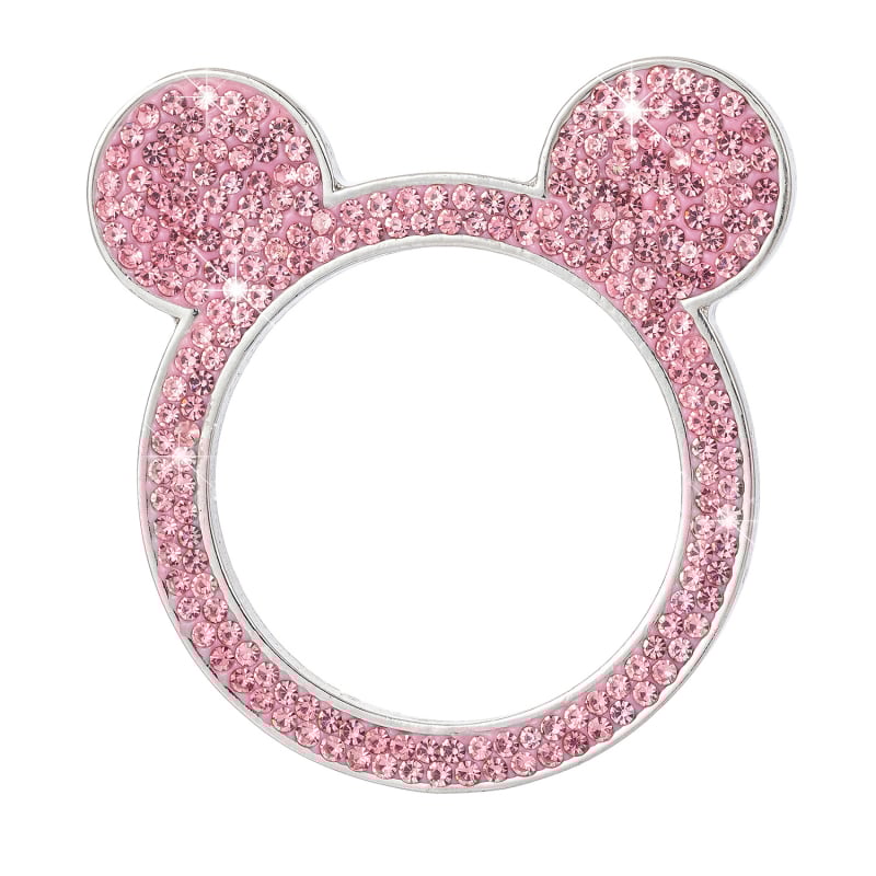 Dekorativni prsten za automobilni gumb za paljenje jednim pritiskom — cinkov spoj + mekana keramika + rhinestone kristali, mogućnost prilagodbe, kompatibilan sa svim cilindrima motora, privatna etiketa