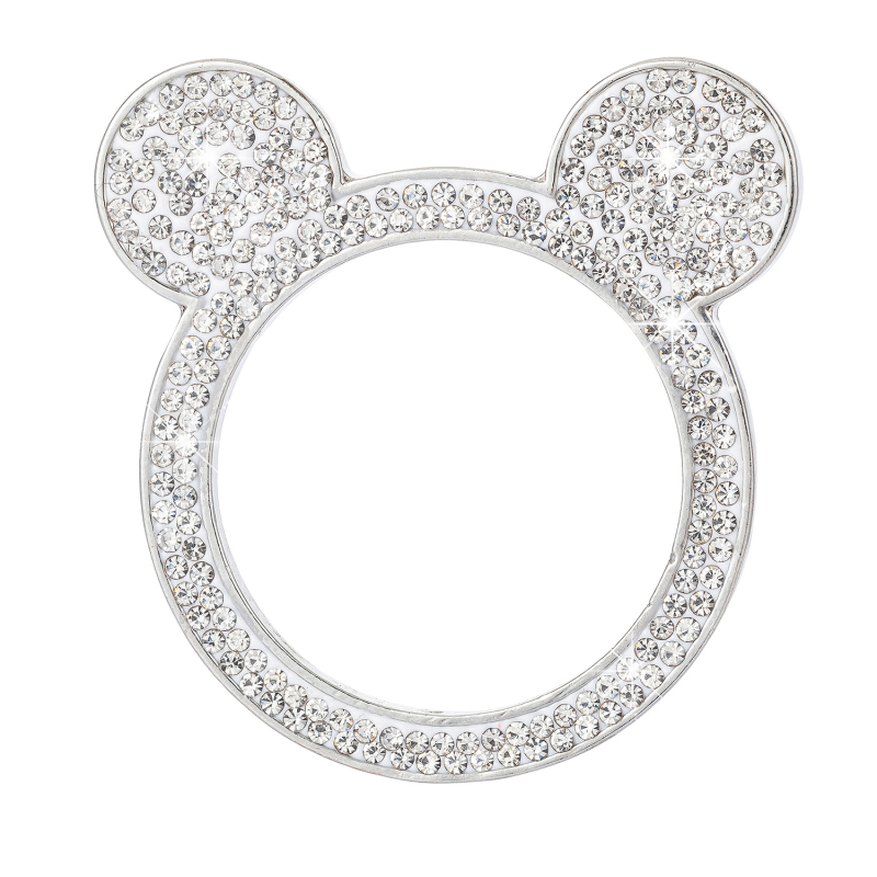 Dekorativni prsten za automobilni gumb za paljenje jednim pritiskom — cinkov spoj + mekana keramika + rhinestone kristali, mogućnost prilagodbe, kompatibilan sa svim cilindrima motora, privatna etiketa