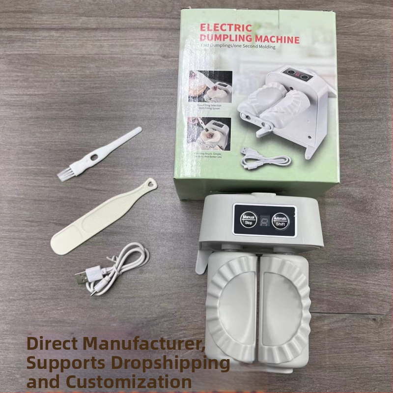 Elektrinė koldūnų gamykla – namų naudojimui, visiškai automatinė, kompaktiška spauda ir formos virtuvei