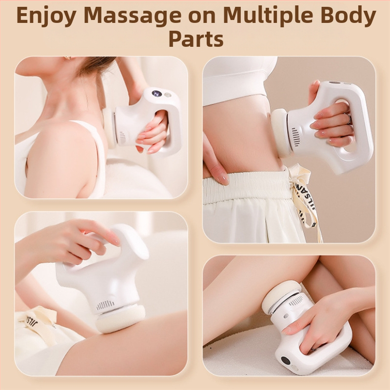 Rokas masāžas  ierīce ar USB barošanu, 3 ātrumi un trīs masāžas galviņu veidi: izvirzīta apaļa galva, akupunktūras galva un apaļa galva, piemērota galvai, kaklam, pleciem, mugurai un kājām