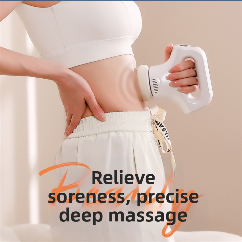 Rokas masāžas  ierīce ar USB barošanu, 3 ātrumi un trīs masāžas galviņu veidi: izvirzīta apaļa galva, akupunktūras galva un apaļa galva, piemērota galvai, kaklam, pleciem, mugurai un kājām