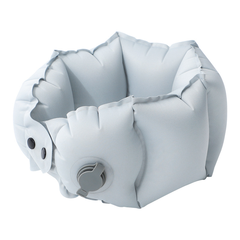 Надуваема U-образна възглавница за шия с помпа; Модел: дълга възглавница с помпа; Материал: Milk Silk; Стил: модерен и минималистичен; Подходяща за възрастни