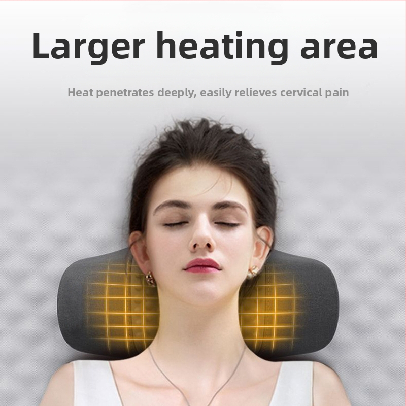 Masažni jastučić za vrat s vibracijom i toplim kompresom – 2 masažne glave, punjiv, s vremenskim tajmerom, pogodan za vrat, leđa, struk i noge