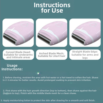Ηλεκτρική ξυριστική μηχανή σώματος BY-668, ABS περίβλημα, 77 g, υγρή και στεγνή χρήση, μπαταρία, για πλήρη απομάκρυνση τριχών σε όλο το σώμα