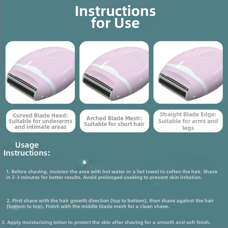 Електрическа самобръсначка за тяло BY-668, ABS корпус, 77 g, мокро и сухо ползване, батерия, за пълно премахване на косата по цялото тяло