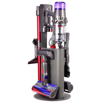 Ράφι αποθήκευσης Dyson με βάση φόρτισης | χωρίς οπές, εγκατάσταση στο πάτωμα | Συμβατό με V7/V8/V10/V11 (Υλικό: ανθρακούχος χάλυβας + ABS; Στυλ: απλό και μοντέρνο; 1 στρώμα; Χρήση: σαλόνι)