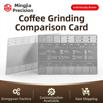 Κάρτα αναφοράς μεγέθους άλεσης καφέ από ανοξείδωτο ατσάλι — Mingjia, μοντέρνο απλό στυλ, αξεσουάρ μύλου καφέ