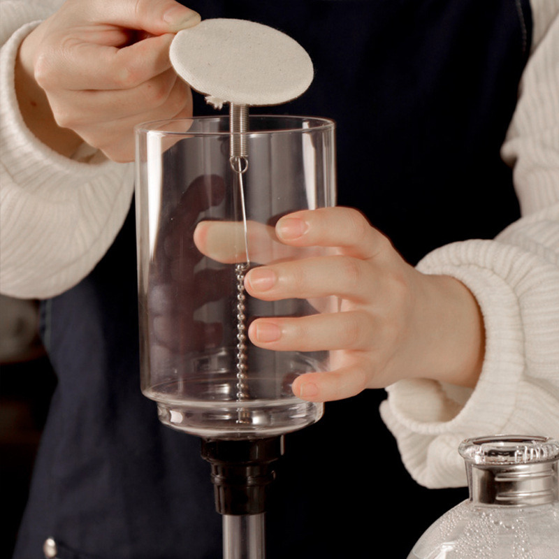 Filtr za sifonsku kavu, od nehrđajućeg čelika 304, kompatibilan sa sifonskim aparatima, uključuje filtrnu tkaninu i papir