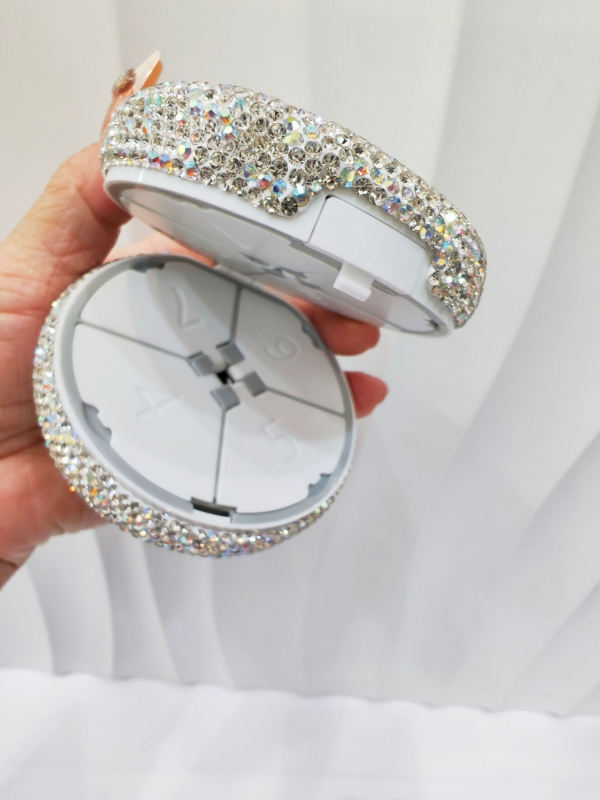 Prilagodljiva kutija za lijekove s kapacitetom za 7 dana, prijenosna zatvorena kutija za tablete, dvostruki sloj rezač tableta