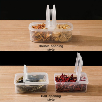 Θήκη Αποθήκευσης Μπαχαρικών με Καπάκι, Σφραγισμένο PP Πλαστικό, 500 ml, Για Κουζίνα